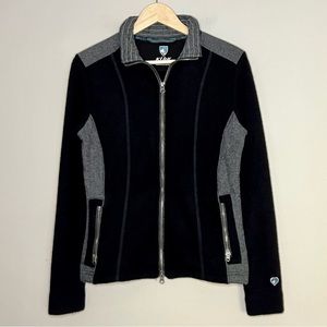 Kuhl Alpaca Fleece Full Zip Front Color Block Jacket